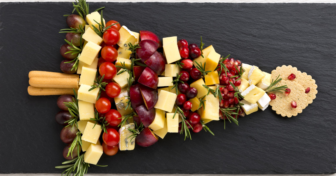Christmas tree cheese board Dairy Council, Northern Ireland